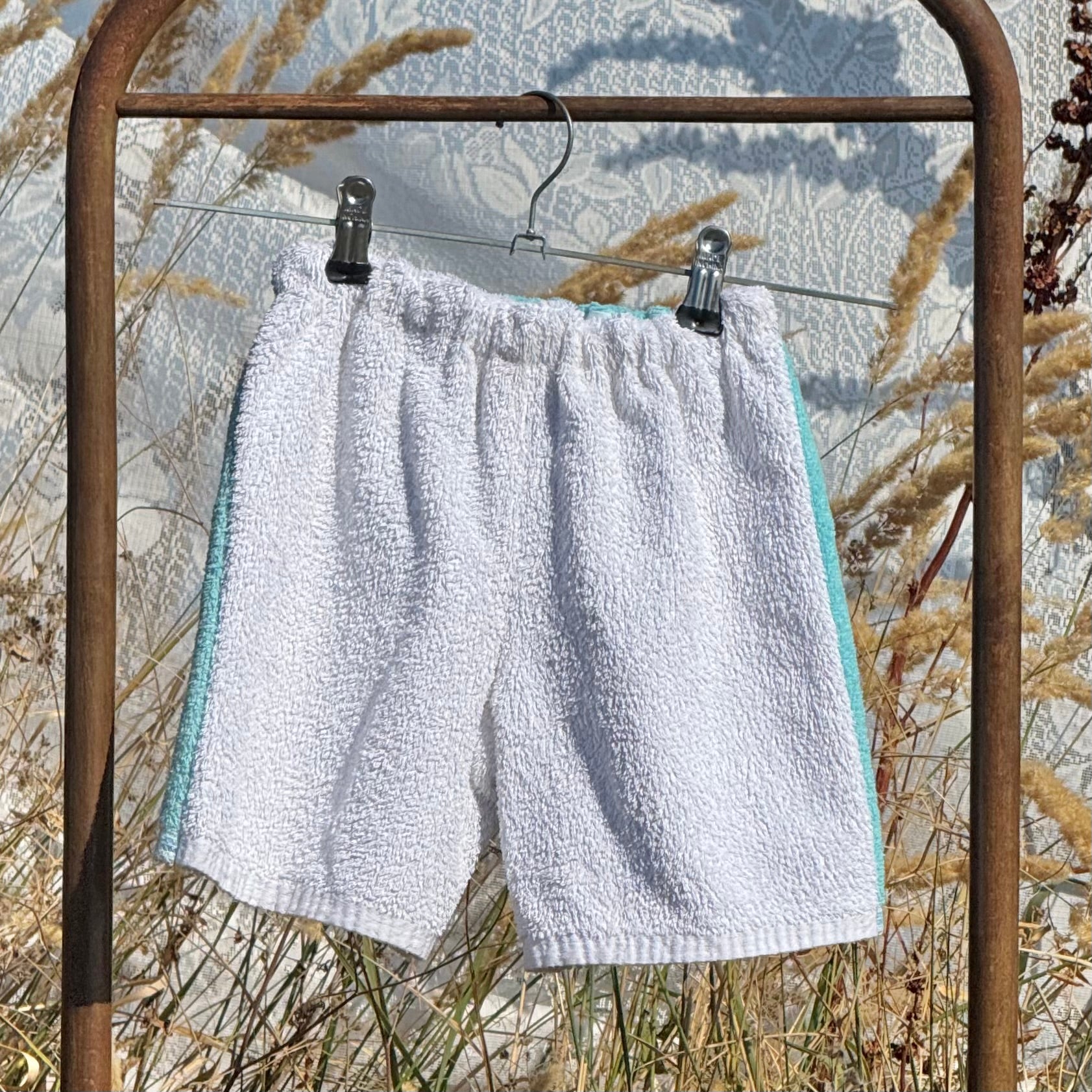 Terrycloth #16 - Aqua Flower