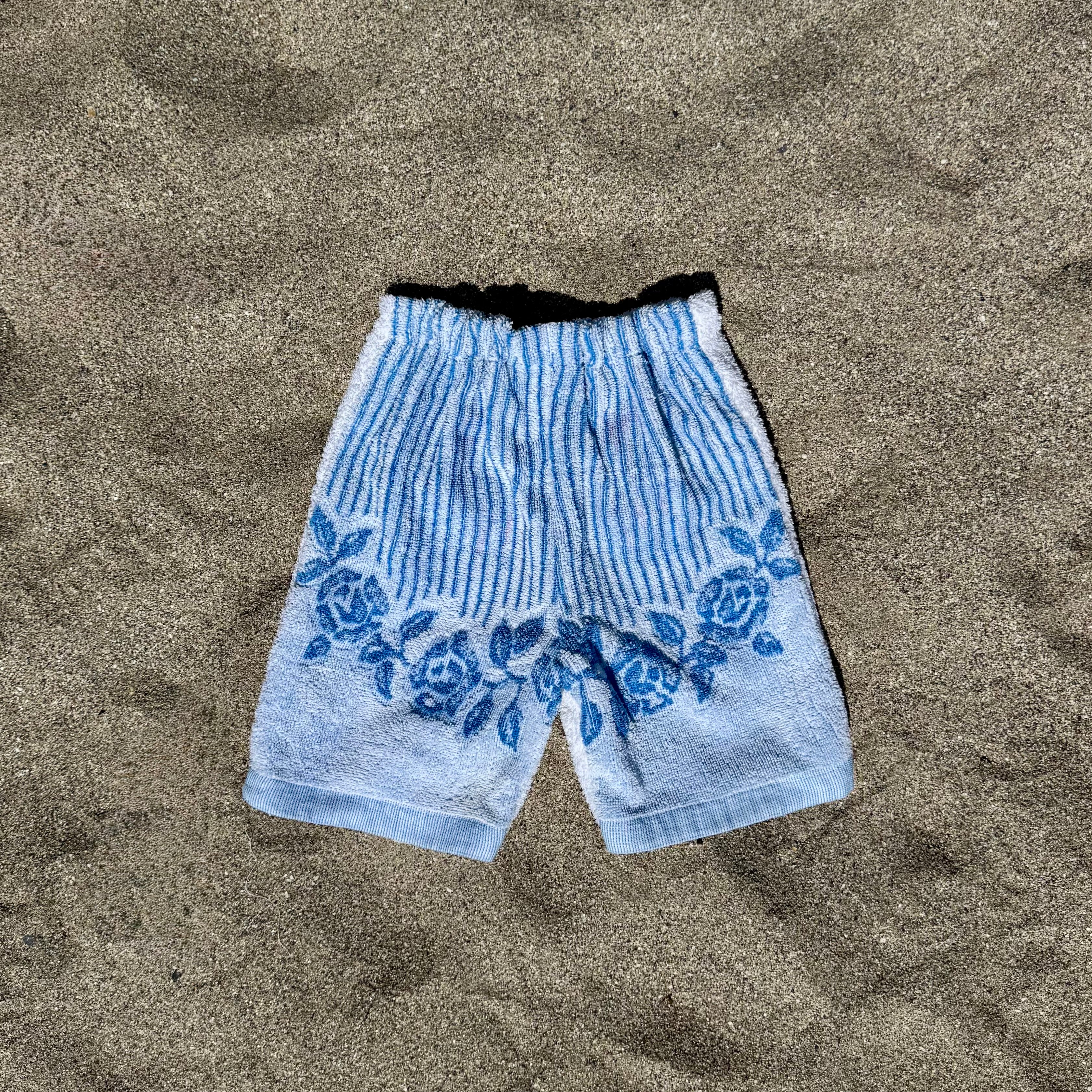 Terrycloth #5 -Blue Roses no2